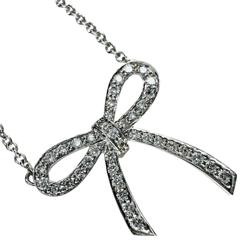 TIFFANY&Co./ティファニー】 ボウ リボン ダイヤモンド ネックレス