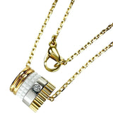 【Boucheron/ブシュロン】 ダイヤモンド ネックレス キャトルホワイト スモール 1Pダイヤ K18ゴールド 18金/セラミック 5.6g 45cm JPN00550 レディース 【中古】【真子質店】【BL】 【TDKMo】