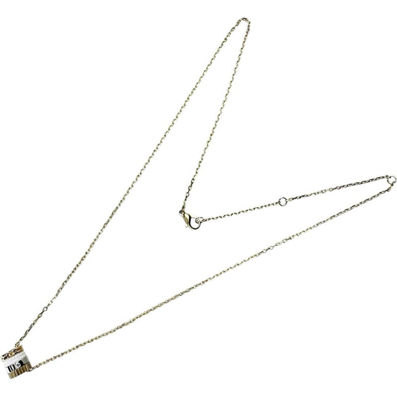 【Boucheron/ブシュロン】 ダイヤモンド ネックレス キャトルホワイト スモール 1Pダイヤ K18ゴールド 18金/セラミック 5.6g 45cm JPN00550 レディース 【中古】【真子質店】【BL】 【TDKMo】
