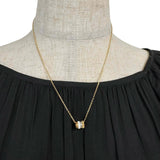 【Boucheron/ブシュロン】 ダイヤモンド ネックレス キャトルホワイト スモール 1Pダイヤ K18ゴールド 18金/セラミック 5.6g 45cm JPN00550 レディース 【中古】【真子質店】【BL】 【TDKMo】