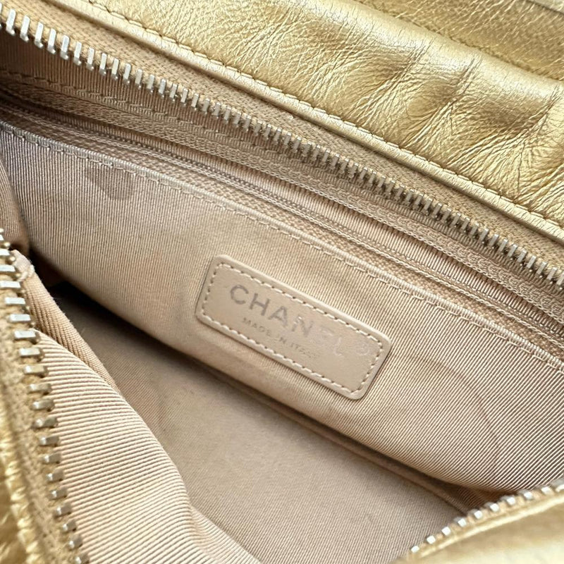【CHANEL/シャネル】 ガブリエル ショルダーバッグ ツイード/レザー ゴールド/ゴールド＆シルバー金具 レディース【中古】【真子質店】【BL】 【IYxx】