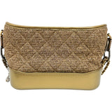 【CHANEL/シャネル】 ガブリエル ショルダーバッグ ツイード/レザー ゴールド/ゴールド＆シルバー金具 レディース【中古】【真子質店】【BL】 【IYxx】