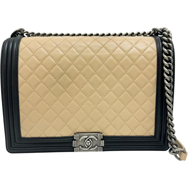 【CHANEL/シャネル】 ボーイシャネル30 チェーンショルダー ショルダーバッグ 18番（2013年） レザー ベージュレザー/クスミシルバー金具 レディース【中古】【真子質店】【BL】




【Maxxx】