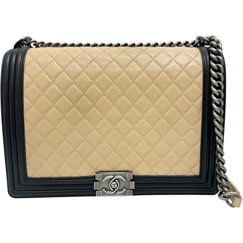 【CHANEL/シャネル】 ボーイシャネル30 チェーンショルダー ショルダーバッグ 18番（2013年） レザー ベージュレザー/クスミシルバー金具 レディース【中古】【真子質店】【BL】




【Maxxx】