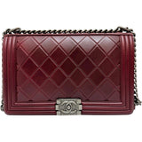 【CHANEL/シャネル】 ボーイシャネル28 ザルツブルク チェーンショルダー 保カード/Sシール有 ショルダーバッグ 21番台（2015年頃） レザー ワインレッド レディース【中古】【真子質店】【BL】




【Maxxx】