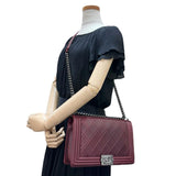【CHANEL/シャネル】 ボーイシャネル28 ザルツブルク チェーンショルダー 保カード/Sシール有 ショルダーバッグ 21番台（2015年頃） レザー ワインレッド レディース【中古】【真子質店】【BL】




【Maxxx】
