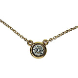 【TIFFANY&Co./ティファニー】 ダイヤモンド（推定0.25ct） ネックレス バイザヤード エルサペレッティ K18PGピンクゴールド 18金 2.5g 42cm レディース 【中古】【真子質店】【GD】 【IxYK】