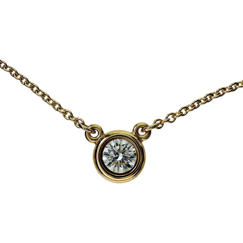 【TIFFANY&Co./ティファニー】 ダイヤモンド（推定0.25ct） ネックレス バイザヤード エルサペレッティ K18PGピンクゴールド 18金 2.5g 42cm レディース 【中古】【真子質店】【GD】 【IxYK】