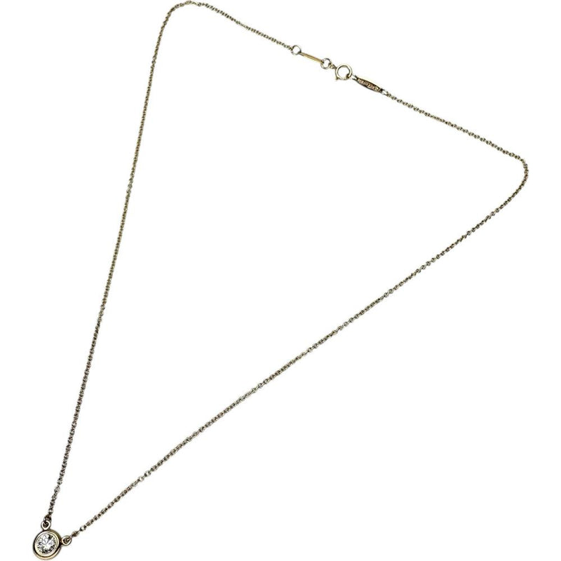 【TIFFANY&Co./ティファニー】 ダイヤモンド（推定0.25ct） ネックレス バイザヤード エルサペレッティ K18PGピンクゴールド 18金 2.5g 42cm レディース 【中古】【真子質店】【GD】 【IxYK】