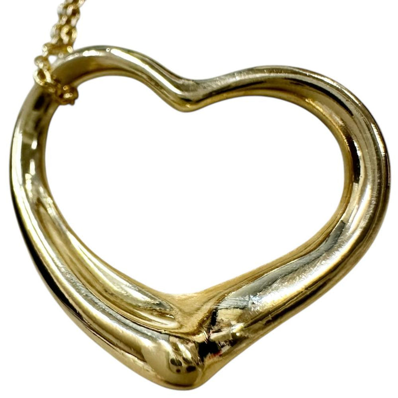 【TIFFANY&Co./ティファニー】 ネックレス オープンハート エルサペレッティ K18YGイエローゴールド 18金 5.2g 40cm レディース 【中古】【真子質店】【GD】 【KIMo】