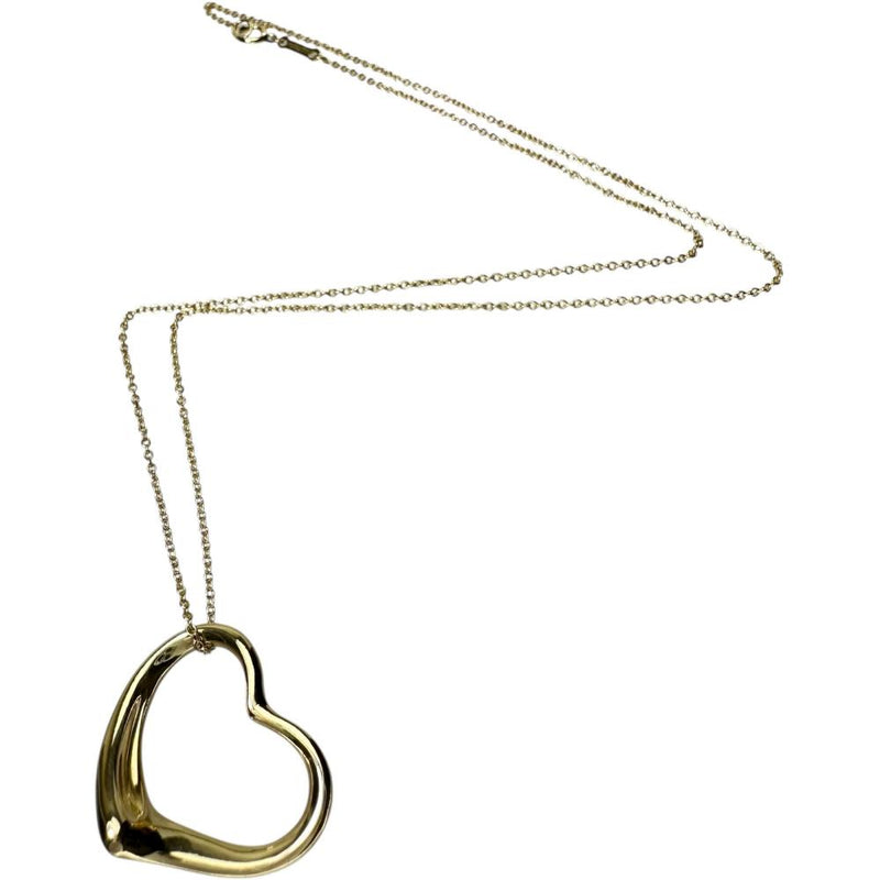 【TIFFANY&Co./ティファニー】 ネックレス オープンハート エルサペレッティ K18YGイエローゴールド 18金 5.2g 40cm レディース 【中古】【真子質店】【GD】 【KIMo】