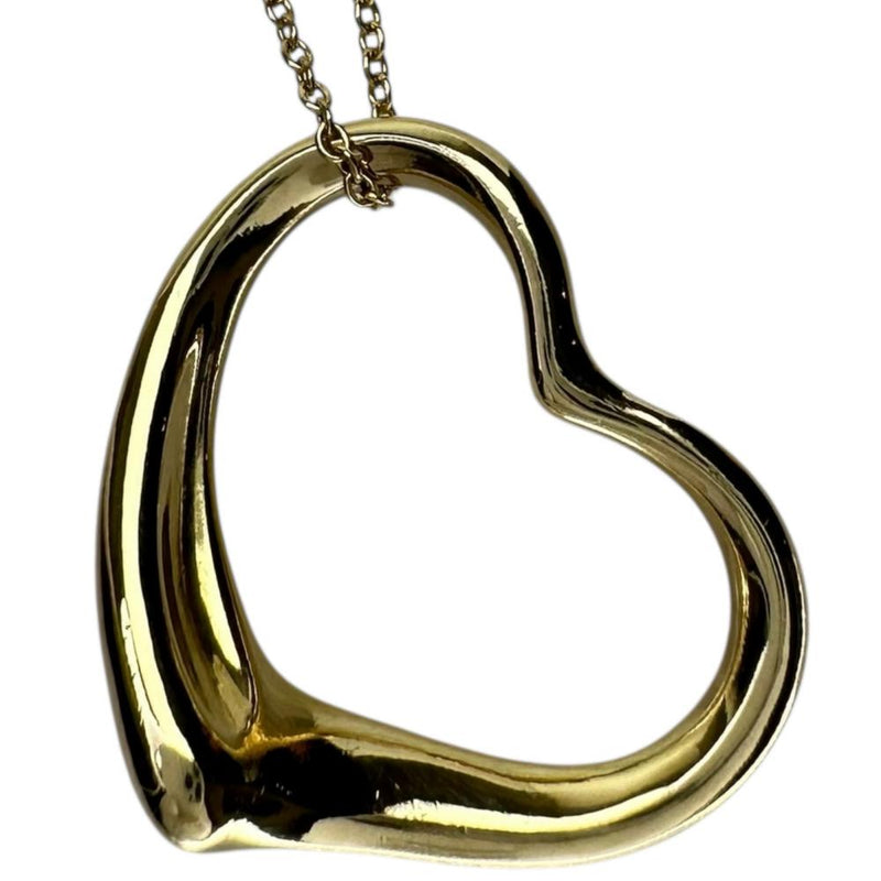 【TIFFANY&Co./ティファニー】 ネックレス オープンハート エルサペレッティ K18YGイエローゴールド 18金 5.2g 40cm レディース 【中古】【真子質店】【GD】 【KIMo】