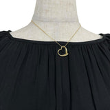 【TIFFANY&Co./ティファニー】 ネックレス オープンハート エルサペレッティ K18YGイエローゴールド 18金 5.2g 40cm レディース 【中古】【真子質店】【GD】 【KIMo】