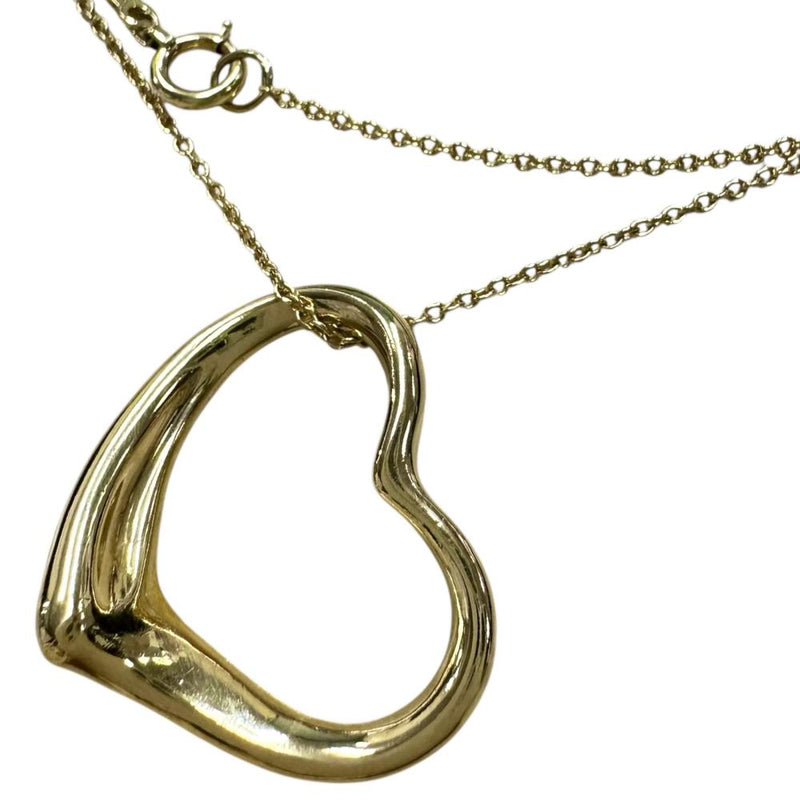 【TIFFANY&Co./ティファニー】 ネックレス オープンハート エルサペレッティ K18YGイエローゴールド 18金 5.2g 40cm レディース 【中古】【真子質店】【GD】 【KIMo】
