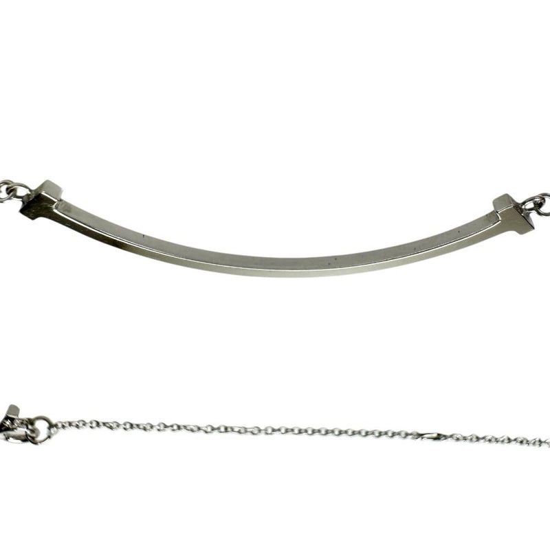 【TIFFANY&Co./ティファニー】 ネックレス Tスマイル スモール K18WGホワイトゴールド 18金 3.1g 45.5cm レディース 【中古】【真子質店】【GD】 【MiMix】