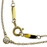 【TIFFANY&Co./ティファニー】 ダイヤモンド 推定0.08ct ネックレス バイザヤード K18ゴールド 18金 1.8g 40.5cm レディース 【中古】【真子質店】【GD】 【MaMiMo】