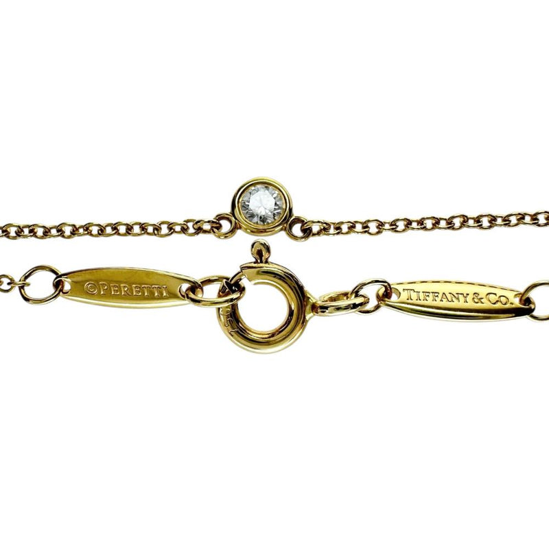【TIFFANY&Co./ティファニー】 ダイヤモンド 推定0.08ct ネックレス バイザヤード K18ゴールド 18金 1.8g 40.5cm レディース 【中古】【真子質店】【GD】 【MaMiMo】