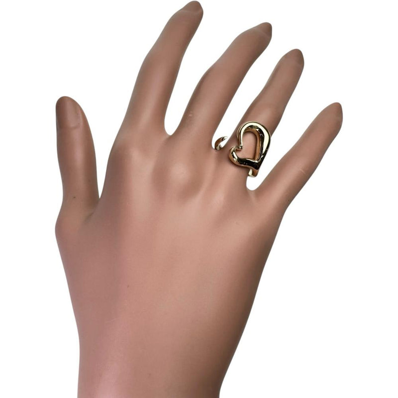 11号【TIFFANY&Co./ティファニー】 リング・指輪 オープンハート K18ゴールド 18金 8.0g レディース 【中古】【真子質店】【GD】 【IxTMa】