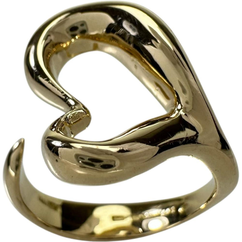 11号【TIFFANY&Co./ティファニー】 リング・指輪 オープンハート K18ゴールド 18金 8.0g レディース 【中古】【真子質店】【GD】 【IxTMa】