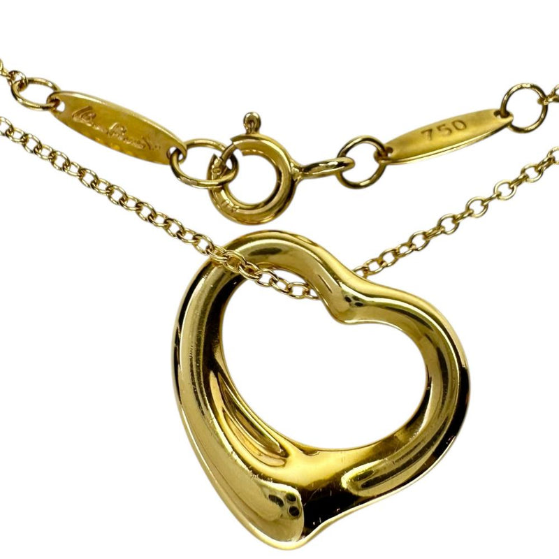 【TIFFANY&Co./ティファニー】 ネックレス オープンハート エルサペレッティ K18ゴールド 18金 4.2g 41cm レディース 【中古】【真子質店】【GD】 【YxMo】
