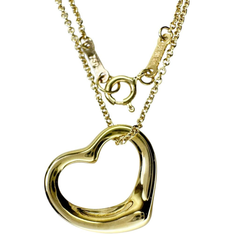 【TIFFANY&Co./ティファニー】 ネックレス オープンハート エルサペレッティ K18ゴールド 18金 3.1g 40.5cm レディース 【中古】【真子質店】【GD】 【DDx】