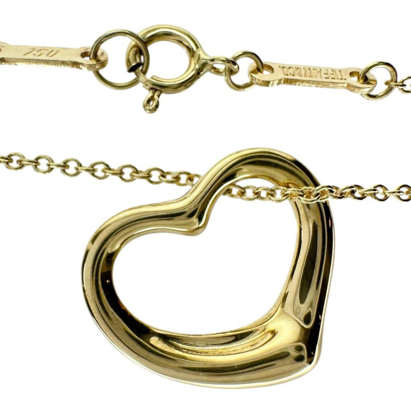 【TIFFANY&Co./ティファニー】 ネックレス オープンハート エルサペレッティ K18ゴールド 18金 3.1g 40.5cm レディース 【中古】【真子質店】【GD】 【DDx】
