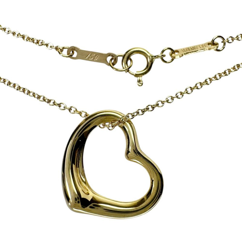 【TIFFANY&Co./ティファニー】 ネックレス オープンハート エルサペレッティ K18ゴールド 18金 3.1g 40.5cm レディース 【中古】【真子質店】【GD】 【DDx】