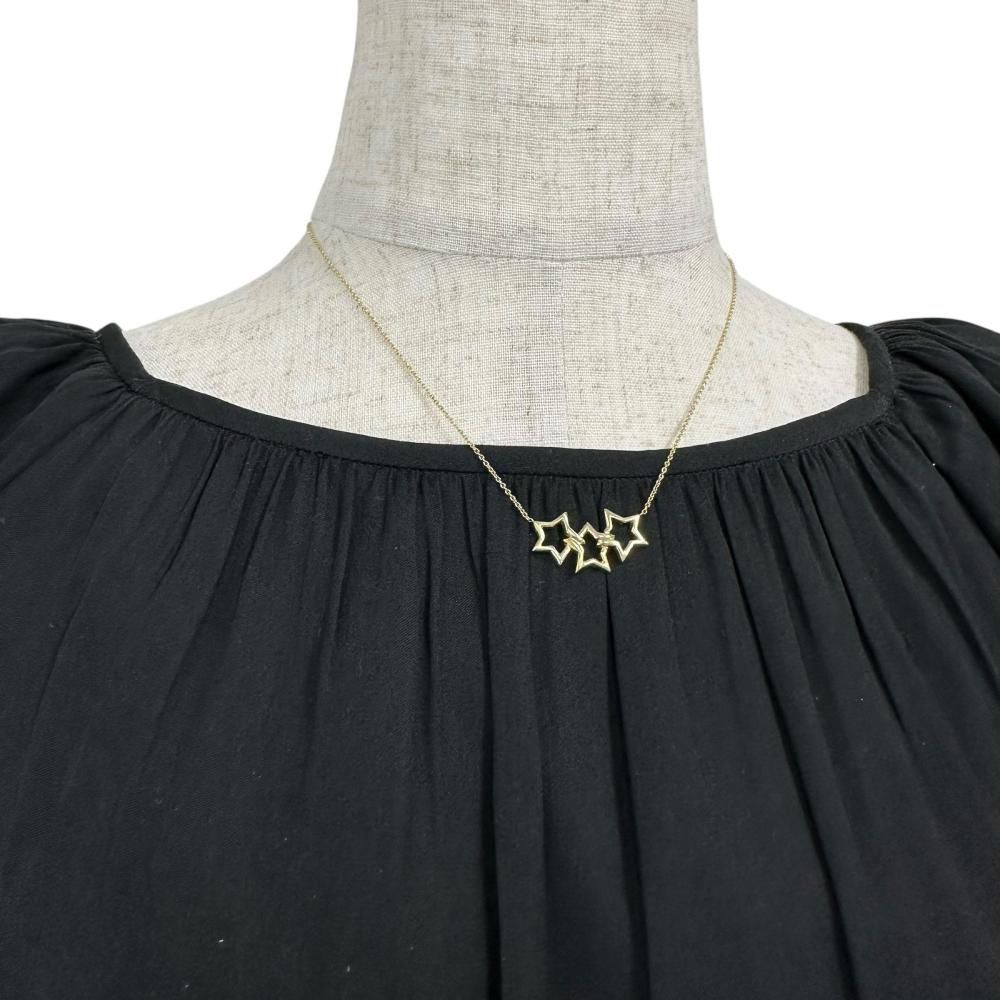 【極美品】ティファニー トリプルエレメント ネックレス 希少 メンズ/レディース TIFFANY&Co./ティファニー】 ネックレス トリプルスター K18