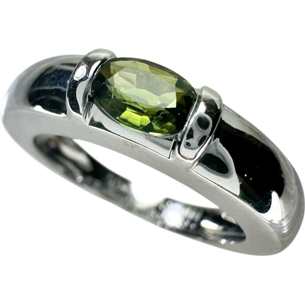 11号【Chaumet/ショーメ】 ペリドット リング・指輪 ジョイアリング K18WGホワイトゴールド 18金 6.1g レディース 【中古】【真子質店】【GD】 【KMiI】