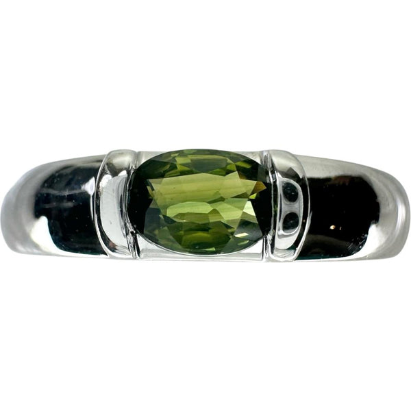 11号【Chaumet/ショーメ】 ペリドット リング・指輪 ジョイアリング K18WGホワイトゴールド 18金 6.1g レディース 【中古】【真子質店】【GD】 【KMiI】