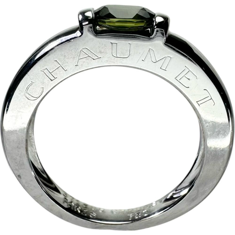 11号【Chaumet/ショーメ】 ペリドット リング・指輪 ジョイアリング K18WGホワイトゴールド 18金 6.1g レディース 【中古】【真子質店】【GD】 【KMiI】