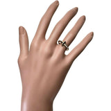 10号【TIFFANY&Co./ティファニー】 ダイヤモンド リング・指輪 Tワン ナローリング ハーフダイヤ K18ゴールド 18金 4.1g レディース 【中古】【真子質店】【GD】 【IDxMi】