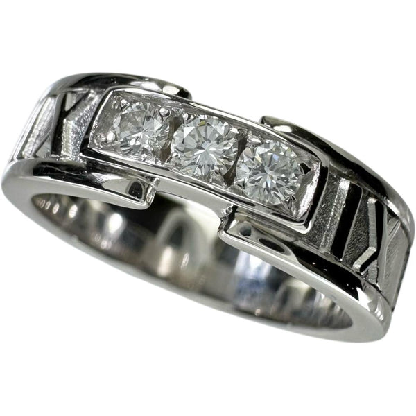 12号【TIFFANY&Co./ティファニー】 ダイヤモンド リング・指輪 アトラスリング 3Pダイヤ K18WGホワイトゴールド 18金 7.4g レディース 【中古】【真子質店】【GD】 【IxYK】