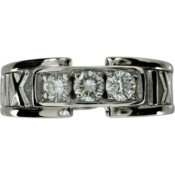 12号【TIFFANY&Co./ティファニー】 ダイヤモンド リング・指輪 アトラスリング 3Pダイヤ K18WGホワイトゴールド 18金 7.4g レディース 【中古】【真子質店】【GD】 【IxYK】