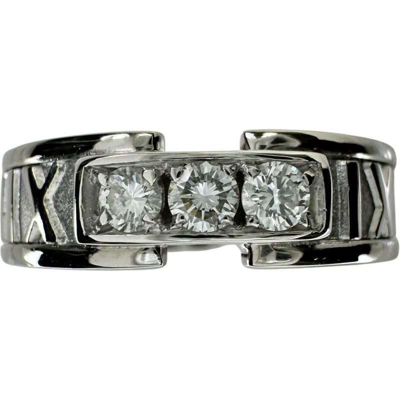 12号【TIFFANY&Co./ティファニー】 ダイヤモンド リング・指輪 アトラスリング 3Pダイヤ K18WGホワイトゴールド 18金 7.4g レディース 【中古】【真子質店】【GD】 【IxYK】