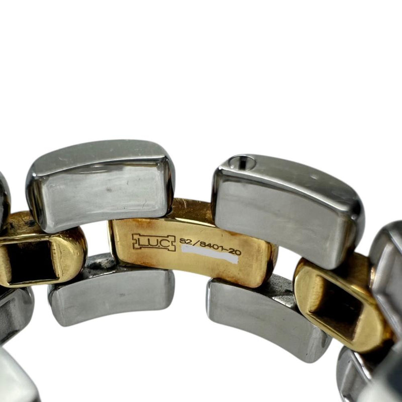 12号【Chopard/ショパール】 ダイヤモンド リング・指輪 ハッピーダイヤリング 3列ブレス風 K18YGイエローゴールド 18金/ステンレススチール 12.6g 82/8401-20 レディース 【中古】【真子質店】【GD】 【YYx】