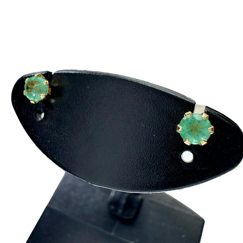 エメラルド 0.10/0.10ct ピアス K18ゴールド 18金 0.4g レディース 【中古】【真子質店】【NN】 【KK】