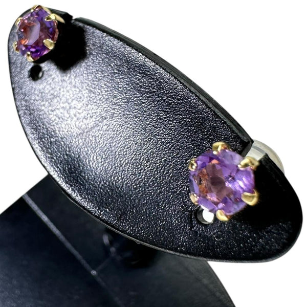 アメジスト 0.20/0.20ct ピアス K18ゴールド 18金 0.5g レディース 【中古】【真子質店】【NN】 【YY】
