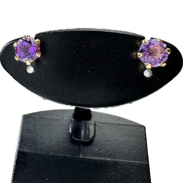 アメジスト 0.20/0.20ct ピアス K18ゴールド 18金 0.5g レディース 【中古】【真子質店】【NN】 【YY】