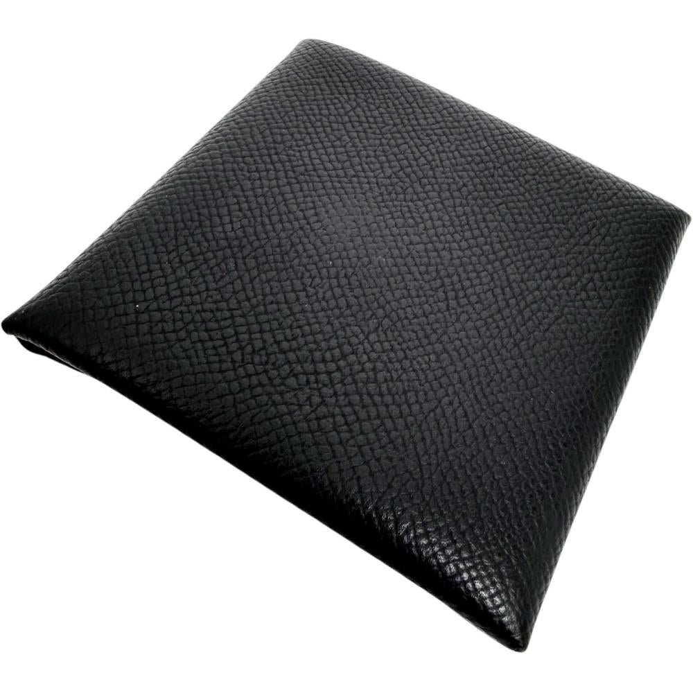 HERMES/エルメス バスティア ケース レザー 黒 ユニセックス HERMES/エルメス】 バスティア コインケース レザー ブラック/シルバー