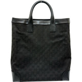 【GUCCI/グッチ】 002-1121 トートバッグ GGキャンバス/レザー ブラックキャンバス/ブラックレザー レディース【中古】【真子質店】【BL】 【IMox】