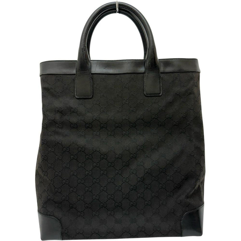 【GUCCI/グッチ】 002-1121 トートバッグ GGキャンバス/レザー ブラックキャンバス/ブラックレザー レディース【中古】【真子質店】【BL】 【IMox】