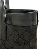 【GUCCI/グッチ】 002-1121 トートバッグ GGキャンバス/レザー ブラックキャンバス/ブラックレザー レディース【中古】【真子質店】【BL】 【IMox】