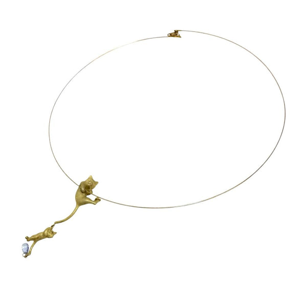 猫モチーフ 水色石 0.40ct ネックレス K18ゴールド 18金 7.2g 40cm レディース
【中古】【真子質店】【NN】




【SMoK】