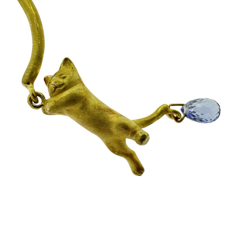 猫モチーフ 水色石 0.40ct ネックレス K18ゴールド 18金 7.2g 40cm レディース
【中古】【真子質店】【NN】




【SMoK】
