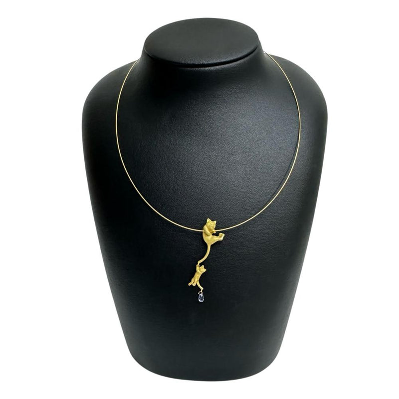 猫モチーフ 水色石 0.40ct ネックレス K18ゴールド 18金 7.2g 40cm レディース
【中古】【真子質店】【NN】




【SMoK】