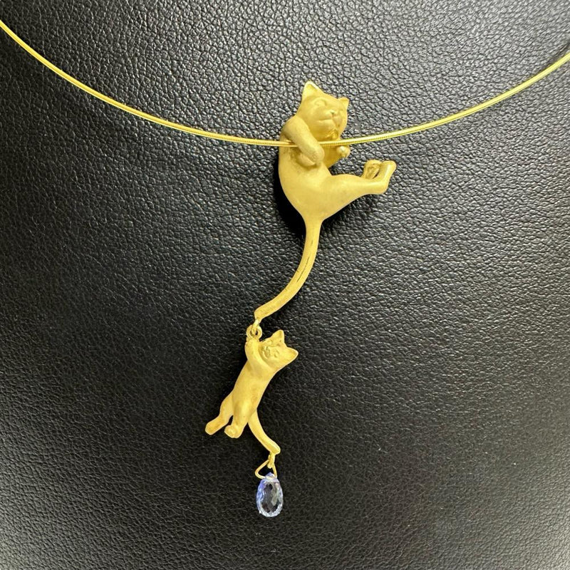 猫モチーフ 水色石 0.40ct ネックレス K18ゴールド 18金 7.2g 40cm レディース
【中古】【真子質店】【NN】




【SMoK】