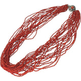 21連 赤サンゴ ネックレス シルバー 43.2g レディース 【中古】【真子質店】【NN】 【MoMox】