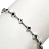 サファイア 計1.78ct ブレスレット K18WGホワイトゴールド 18金 7.7g 20.5cm レディース 【中古】【真子質店】【NN】 【SMoK】