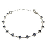 サファイア 計1.78ct ブレスレット K18WGホワイトゴールド 18金 7.7g 20.5cm レディース 【中古】【真子質店】【NN】 【SMoK】